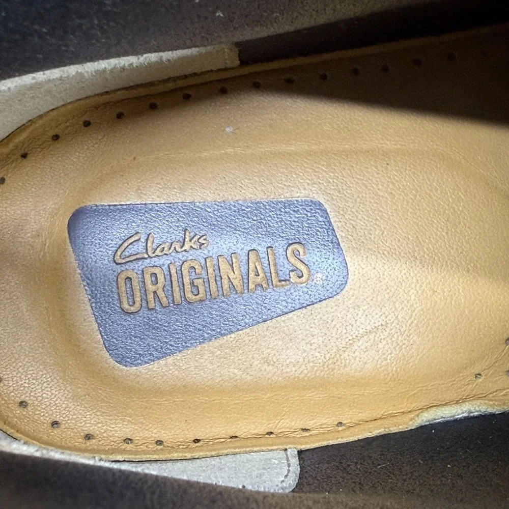 Clarks‎ Charles F Stead Chukka Boots Womens 8 M Navy Blue Suede Ankle